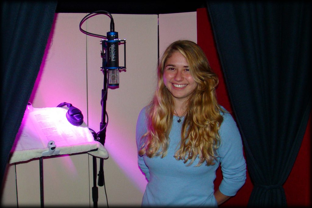 Eryn in the Vocal Booth