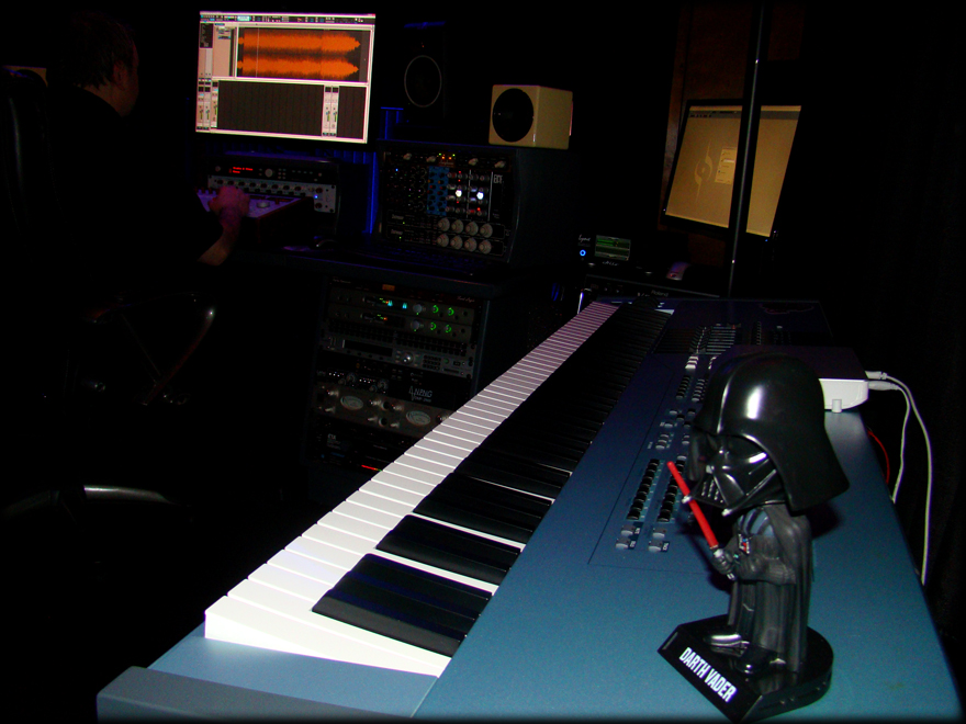 Darth overlooking the control room